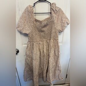 Plus Size Spotted Dress